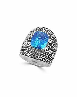 Effy Fine Jewelry Silver 6.95 Ct. Tw. Blue Topaz Ring Women