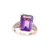 Effy Fine Jewelry 14K Rose Gold 7.38 Ct. Tw. Diamond & Amethyst Ring Women