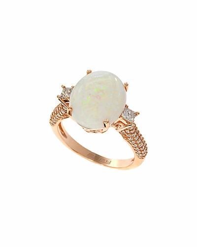 Effy Fine Jewelry 14K Rose Gold 3.74 Ct. Tw. Diamond & Opal Ring Women 1 Effy Fine Jewelry 14K Rose Gold 3.74 Ct. Tw. Diamond & Opal Ring Women