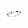 Effy Fine Jewelry Effy 14K 0.27 Ct. Tw. Diamond & Sapphire Half-Eternity Ring Women