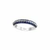 Effy Fine Jewelry Effy 14K 1.09 Ct. Tw. Diamond & Sapphire Half-Eternity Ring Women