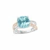 Effy Fine Jewelry Effy 14K Two-Tone 4.19 Ct. Tw. Diamond & Aquamarine Ring Women