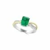Effy Fine Jewelry Effy 14K Two-Tone 1.64 Ct. Tw. Diamond & Emerald Ring Women