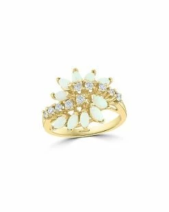 Effy Fine Jewelry Effy 14K 1.24 Ct. Tw. Diamond & Opal Ring Women