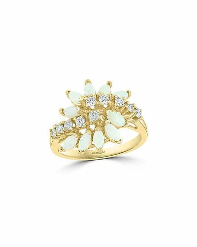 Effy Fine Jewelry Effy 14K 1.24 Ct. Tw. Diamond & Opal Ring Women 1 Effy Fine Jewelry Effy 14K 1.24 Ct. Tw. Diamond & Opal Ring Women