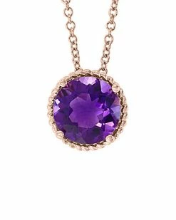 Effy Fine Jewelry 14K Rose Gold 1.85 Ct. Tw. Amethyst Pendant Women