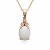 Effy Fine Jewelry 14K Rose Gold 0.99 Ct. Tw. Diamond & Opal Pendant Women
