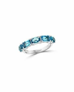 Effy Fine Jewelry 14K 3.00 Ct. Tw. Diamond & Blue Topaz Ring Women