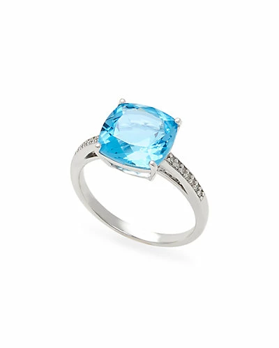 Effy Fine Jewelry 14K 4.94 Ct. Tw. Diamond & Blue Topaz Ring Women 1 Effy Fine Jewelry 14K 4.94 Ct. Tw. Diamond & Blue Topaz Ring Women