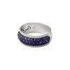 Effy Fine Jewelry Effy 14K 1.27 Ct. Tw. Diamond & Sapphire Half-Eternity Ring Women