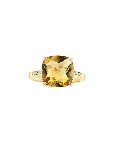 Effy Fine Jewelry Effy 14K 5.19 Ct. Tw. Diamond & Citrine Ring Women 1 Effy Fine Jewelry Effy 14K 5.19 Ct. Tw. Diamond & Citrine Ring Women