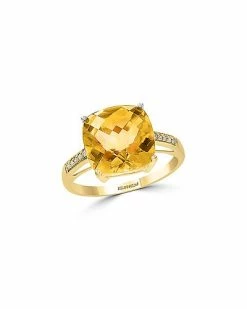 Effy Fine Jewelry Effy 14K 5.19 Ct. Tw. Diamond & Citrine Ring Women 5 Effy Fine Jewelry Effy 14K 5.19 Ct. Tw. Diamond & Citrine Ring Women -Effy Fine Jewelry Sales 6030769924 RLLD 3