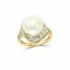 Effy Fine Jewelry Effy 14K 0.47 Ct. Tw. Diamond 12mm Pearl Ring Women