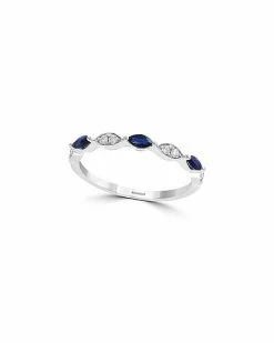 Effy Fine Jewelry Effy 14K 0.42 Ct. Tw. Diamond & Sapphire Ring Women -Effy Fine Jewelry Sales 6030812457 RLLD 3
