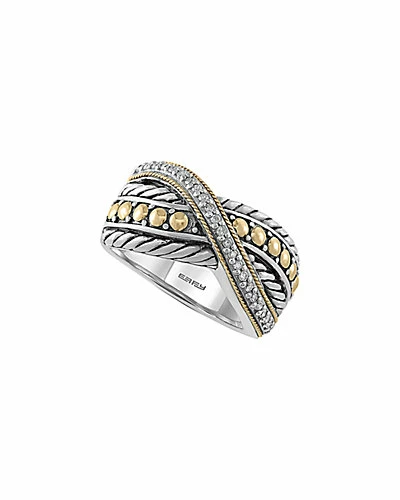 Effy Fine Jewelry 18K & Silver 0.11 Ct. Tw. Diamond Ring Women 1 Effy Fine Jewelry 18K & Silver 0.11 Ct. Tw. Diamond Ring Women