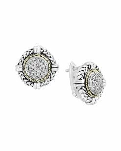 Effy Fine Jewelry Effy Silver 0.29 Ct. Tw. Diamond Earrings Women
