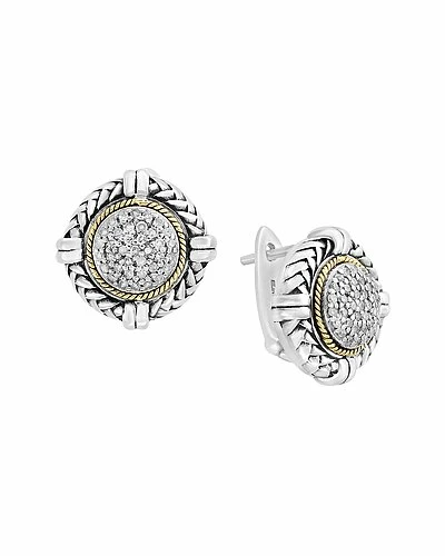 Effy Fine Jewelry Effy Silver 0.29 Ct. Tw. Diamond Earrings Women 1 Effy Fine Jewelry Effy Silver 0.29 Ct. Tw. Diamond Earrings Women