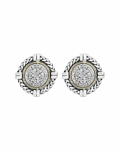 Effy Fine Jewelry Effy Silver 0.29 Ct. Tw. Diamond Earrings Women 2 Effy Fine Jewelry Effy Silver 0.29 Ct. Tw. Diamond Earrings Women - Image 2