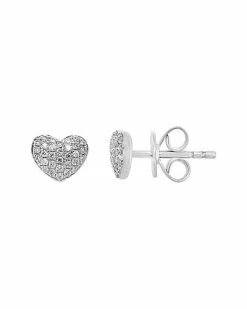 Effy Fine Jewelry Silver 0.18 Ct. Tw. Diamond Earrings Women