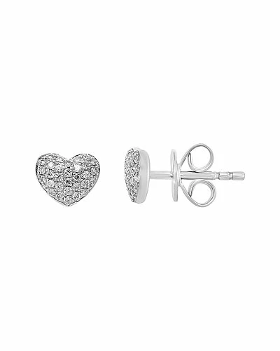 Effy Fine Jewelry Silver 0.18 Ct. Tw. Diamond Earrings Women 1 Effy Fine Jewelry Silver 0.18 Ct. Tw. Diamond Earrings Women