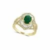 Effy Fine Jewelry Effy 14K 1.75 Ct. Tw. Diamond & Emerald Ring Women