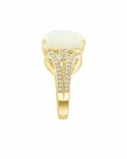 Effy Fine Jewelry Effy 14K 4.43 Ct. Tw. Diamond & Opal Ring Women -Effy Fine Jewelry Sales 6030883590 RLLD 3