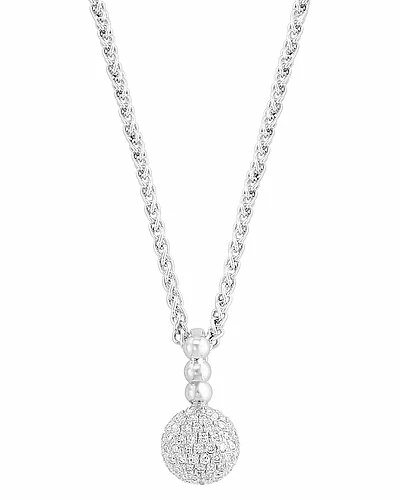 Effy Fine Jewelry Effy Silver 0.21 Ct. Tw. Diamond Necklace Women 1 Effy Fine Jewelry Effy Silver 0.21 Ct. Tw. Diamond Necklace Women