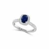 Effy Fine Jewelry Effy 18K 1.32 Ct. Tw. Diamond & Blue Sapphire Ring Women