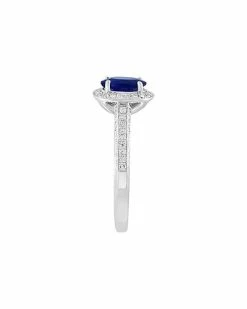 Effy Fine Jewelry Effy 18K 1.32 Ct. Tw. Diamond & Blue Sapphire Ring Women -Effy Fine Jewelry Sales 6030906303 RLLD 3
