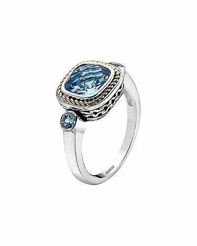 Effy Fine Jewelry Effy Silver 4.00 Ct. Tw. Blue Topaz Ring Women 4 Effy Fine Jewelry Effy Silver 4.00 Ct. Tw. Blue Topaz Ring Women - Image 4