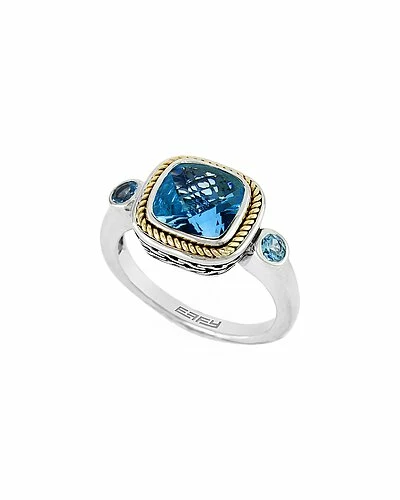 Effy Fine Jewelry Effy Silver 4.00 Ct. Tw. Blue Topaz Ring Women 5 Effy Fine Jewelry Effy Silver 4.00 Ct. Tw. Blue Topaz Ring Women - Image 5