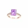 Effy Fine Jewelry 14K Rose Gold 3.30 Ct. Tw. Diamond & Pink Amethyst Ring Women